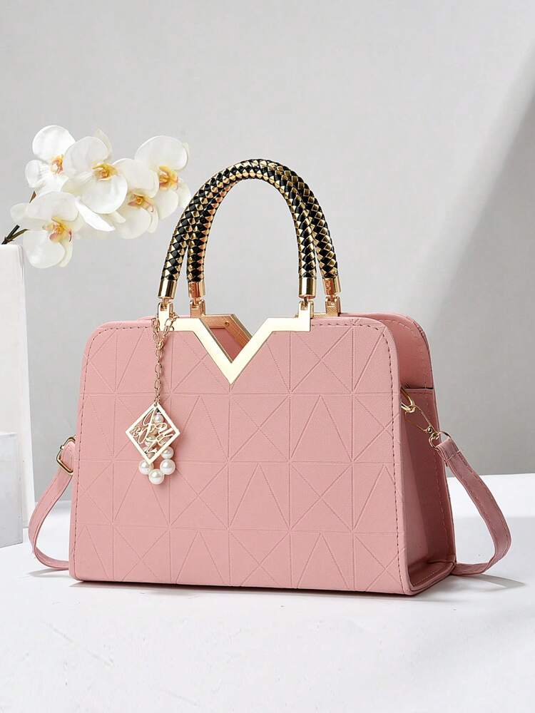 Elegant Large-Capacity Square Bag for Women, Versatile Handheld or Crossbody, Ideal Gift for Mothers, Office, Work or Business Use, Mommy Must-Have