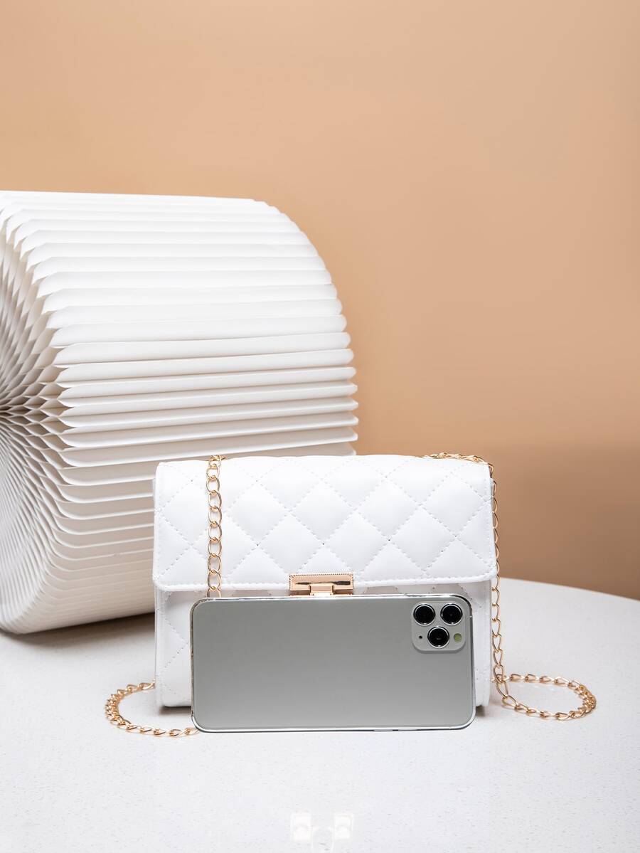 Diamond Pattern Mini Phone Crossbody Bag for Women, Sleek and Stylish Small Shoulder Bag, Ideal for Shopping, Work, Travel or Casual Outings