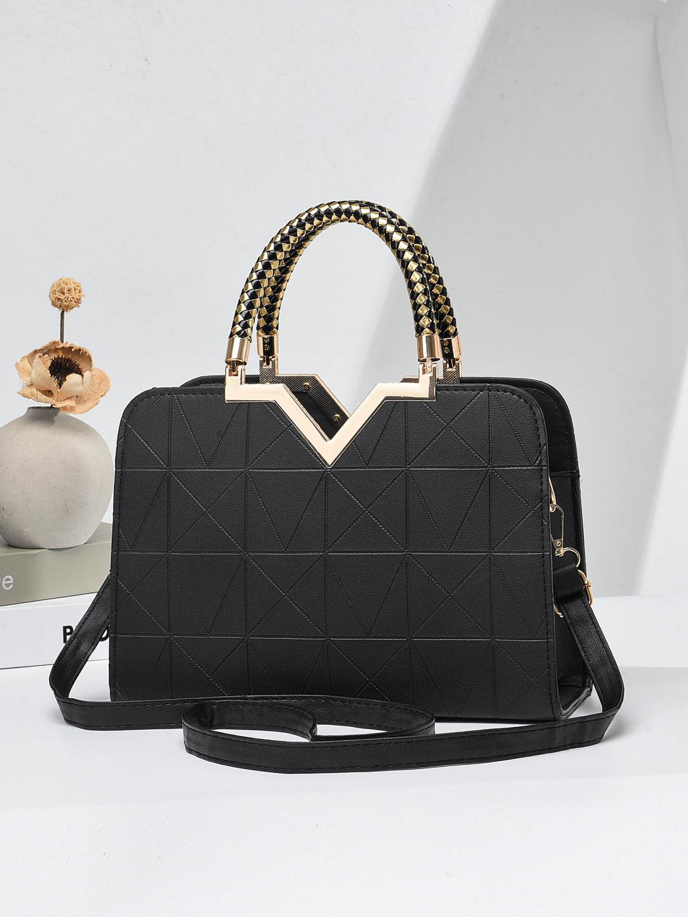 Elegant Large-Capacity Square Bag for Women, Versatile Handheld or Crossbody, Ideal Gift for Mothers, Office, Work or Business Use, Mommy Must-Have