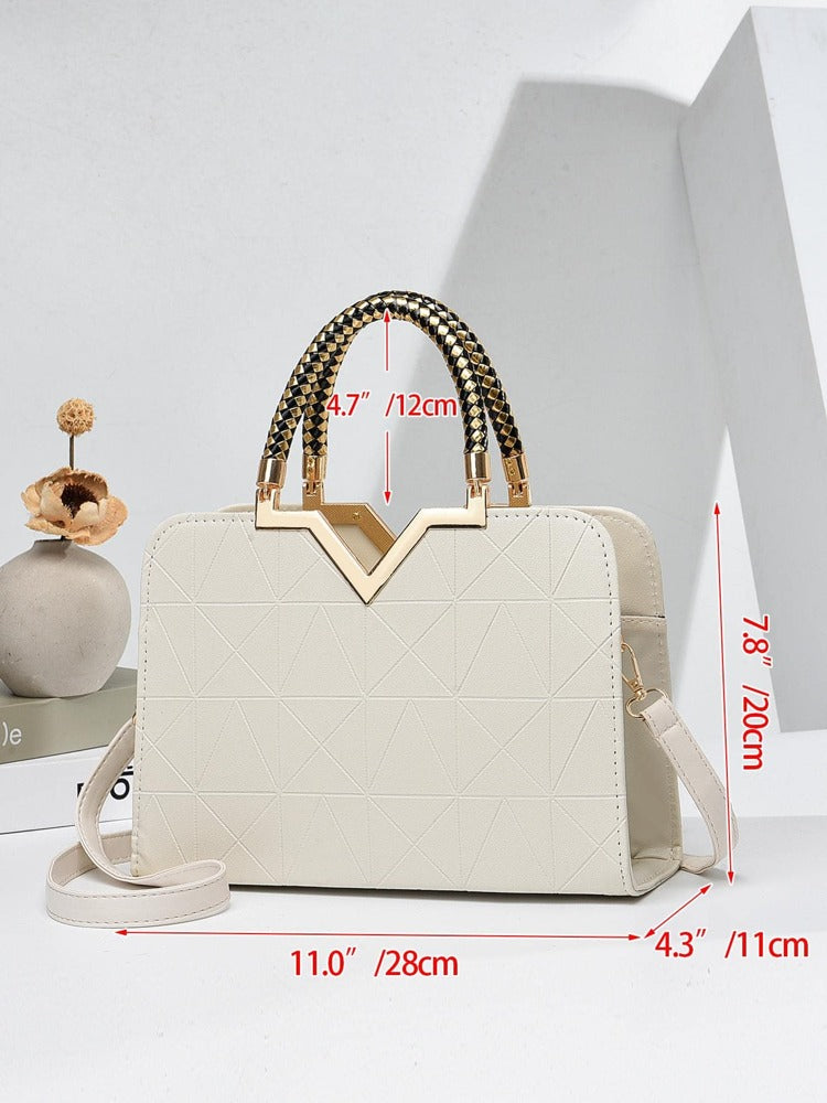 Elegant Large-Capacity Square Bag for Women, Versatile Handheld or Crossbody, Ideal Gift for Mothers, Office, Work or Business Use, Mommy Must-Have