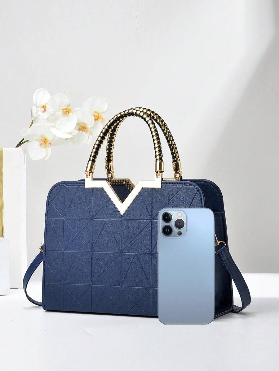 Elegant Large-Capacity Square Bag for Women, Versatile Handheld or Crossbody, Ideal Gift for Mothers, Office, Work or Business Use, Mommy Must-Have