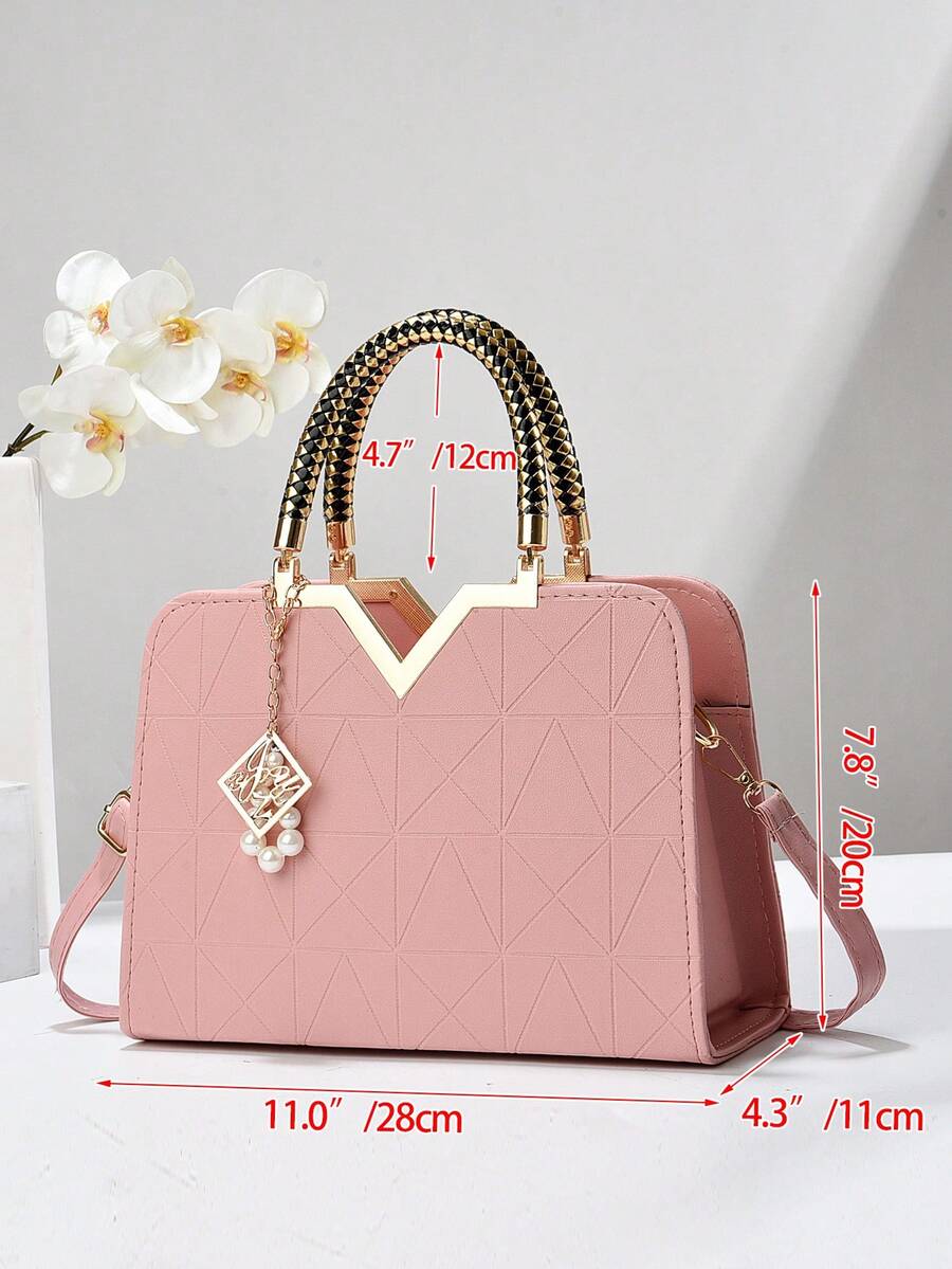 Elegant Large-Capacity Square Bag for Women, Versatile Handheld or Crossbody, Ideal Gift for Mothers, Office, Work or Business Use, Mommy Must-Have