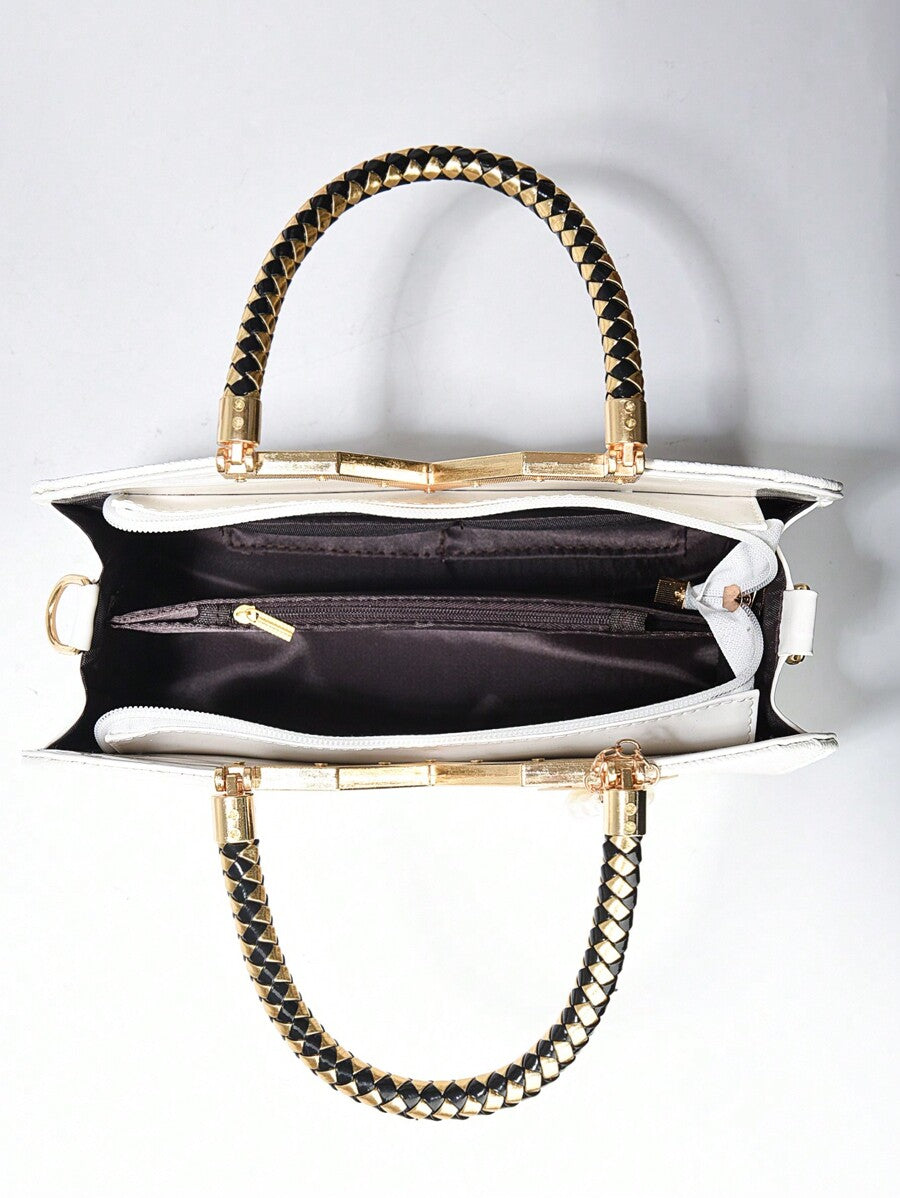Elegant Large-Capacity Square Bag for Women, Versatile Handheld or Crossbody, Ideal Gift for Mothers, Office, Work or Business Use, Mommy Must-Have