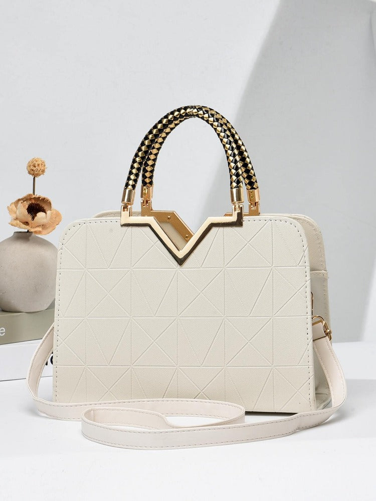 Elegant Large-Capacity Square Bag for Women, Versatile Handheld or Crossbody, Ideal Gift for Mothers, Office, Work or Business Use, Mommy Must-Have