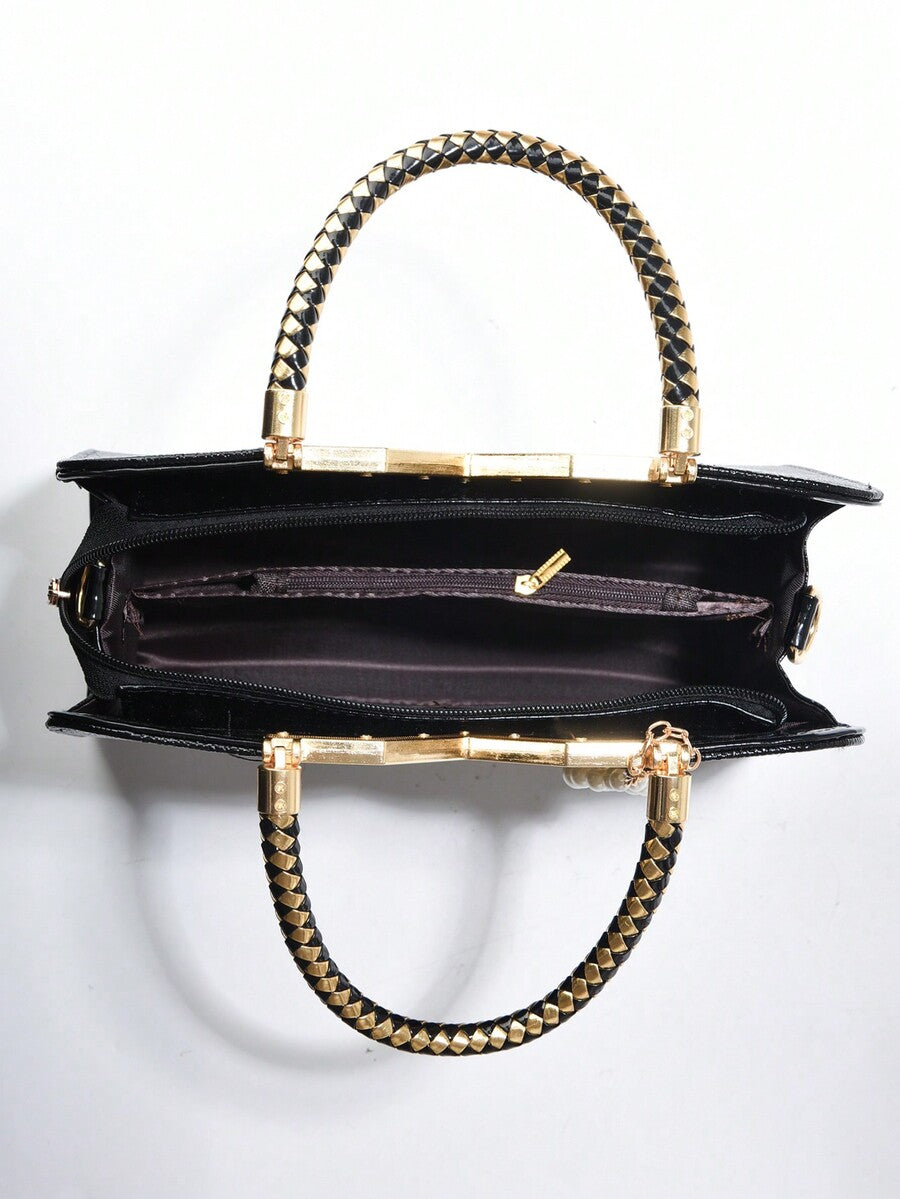 Elegant Large-Capacity Square Bag for Women, Versatile Handheld or Crossbody, Ideal Gift for Mothers, Office, Work or Business Use, Mommy Must-Have