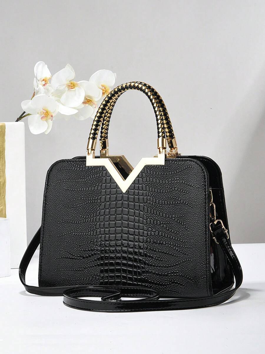 Elegant Large-Capacity Square Bag for Women, Versatile Handheld or Crossbody, Ideal Gift for Mothers, Office, Work or Business Use, Mommy Must-Have