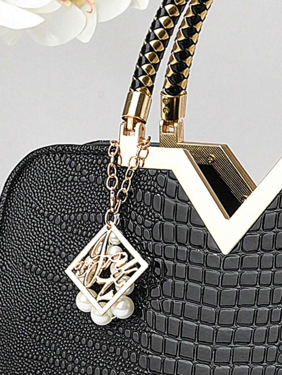 Elegant Large-Capacity Square Bag for Women, Versatile Handheld or Crossbody, Ideal Gift for Mothers, Office, Work or Business Use, Mommy Must-Have