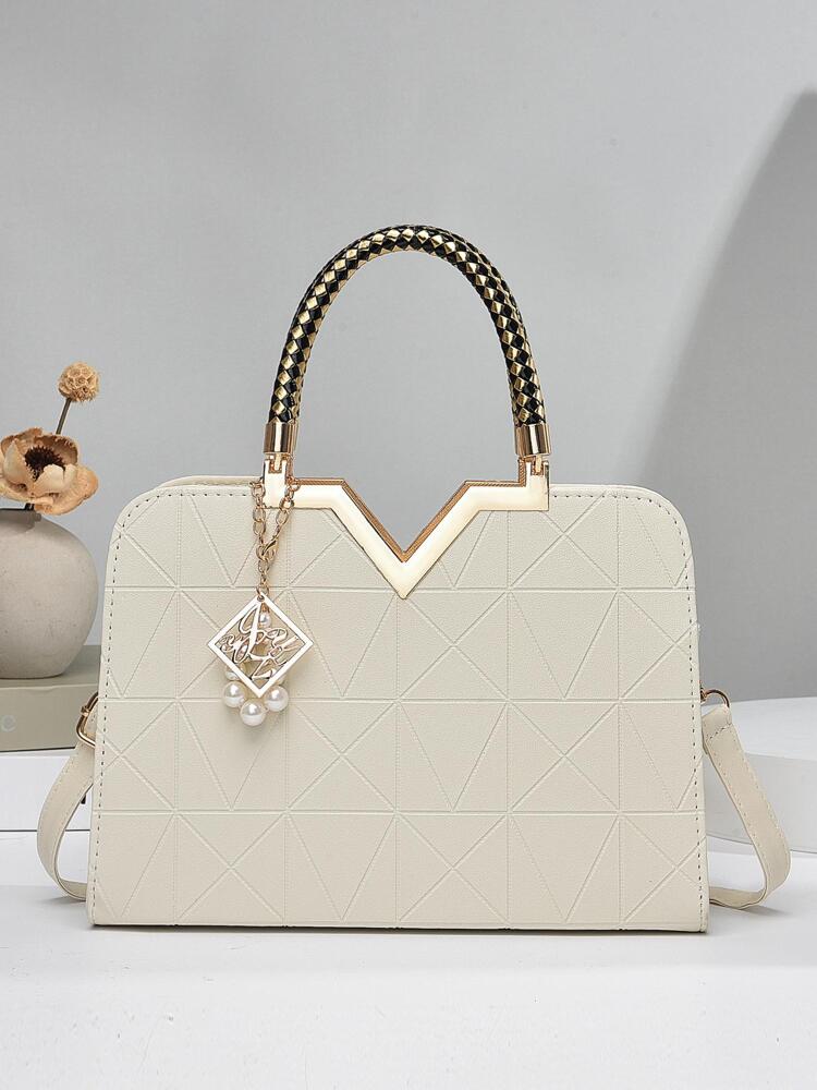 Elegant Large-Capacity Square Bag for Women, Versatile Handheld or Crossbody, Ideal Gift for Mothers, Office, Work or Business Use, Mommy Must-Have