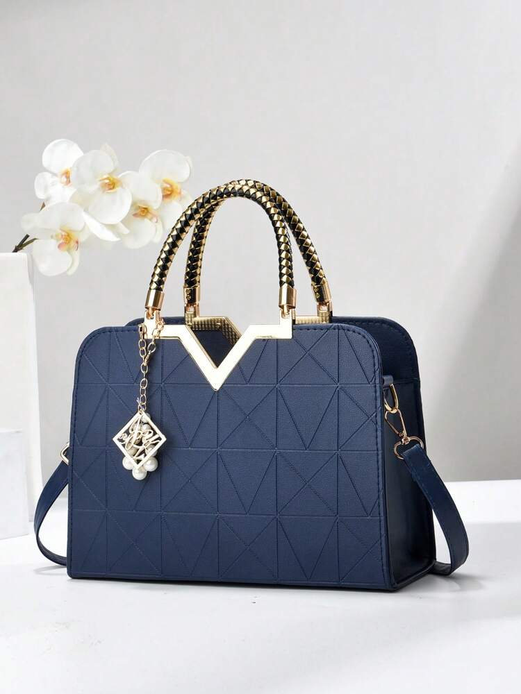 Elegant Large-Capacity Square Bag for Women, Versatile Handheld or Crossbody, Ideal Gift for Mothers, Office, Work or Business Use, Mommy Must-Have