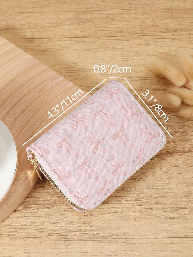 Versatile Love Pattern Coin Wallet and Multi-Card Organizer for Women and Girls, Ideal Birthday or Valentine Gift, Slim Lightweight Purse for School or Office