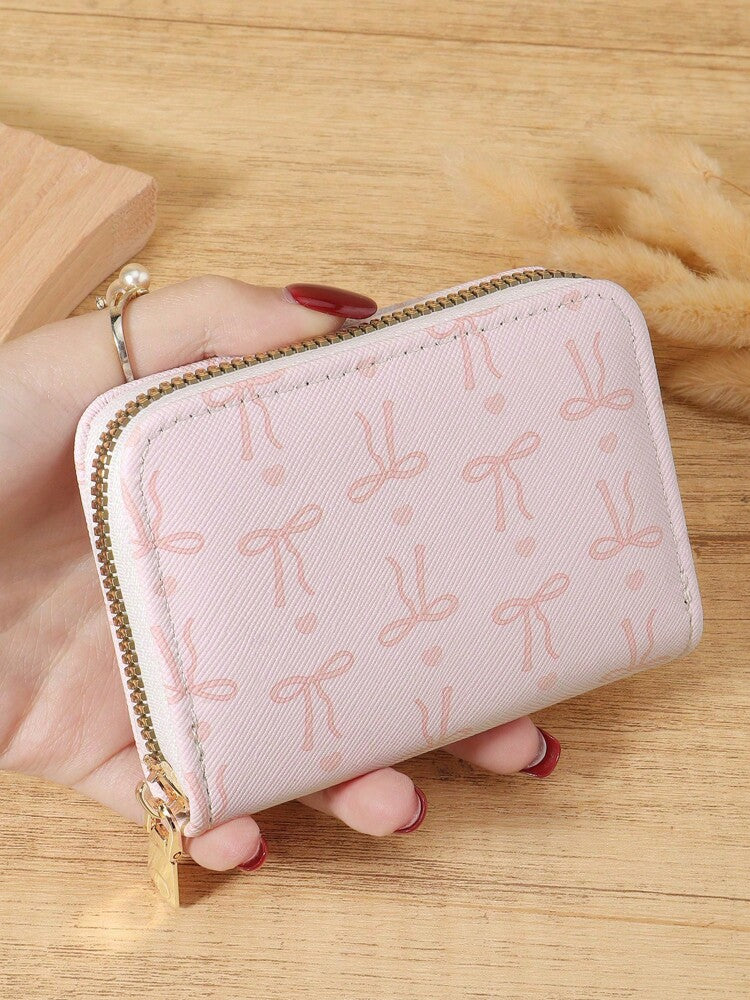 Versatile Love Pattern Coin Wallet and Multi-Card Organizer for Women and Girls, Ideal Birthday or Valentine Gift, Slim Lightweight Purse for School or Office