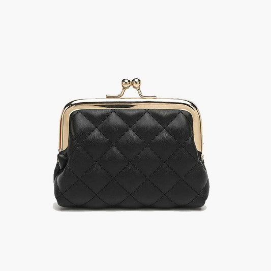 Compact PU Leather Coin Purse for Women, Small Key and Card Holder Clip Bag, Lightweight Mini Wallet, Ideal for Daily Use, Travel or Gifts
