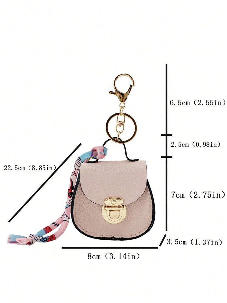 Saddle-Shaped Mini Multi-Function Pouch for Women, Small Elegant Bag for Earphones and Keys, High-Quality Gift for Daily Use or Special Occasions