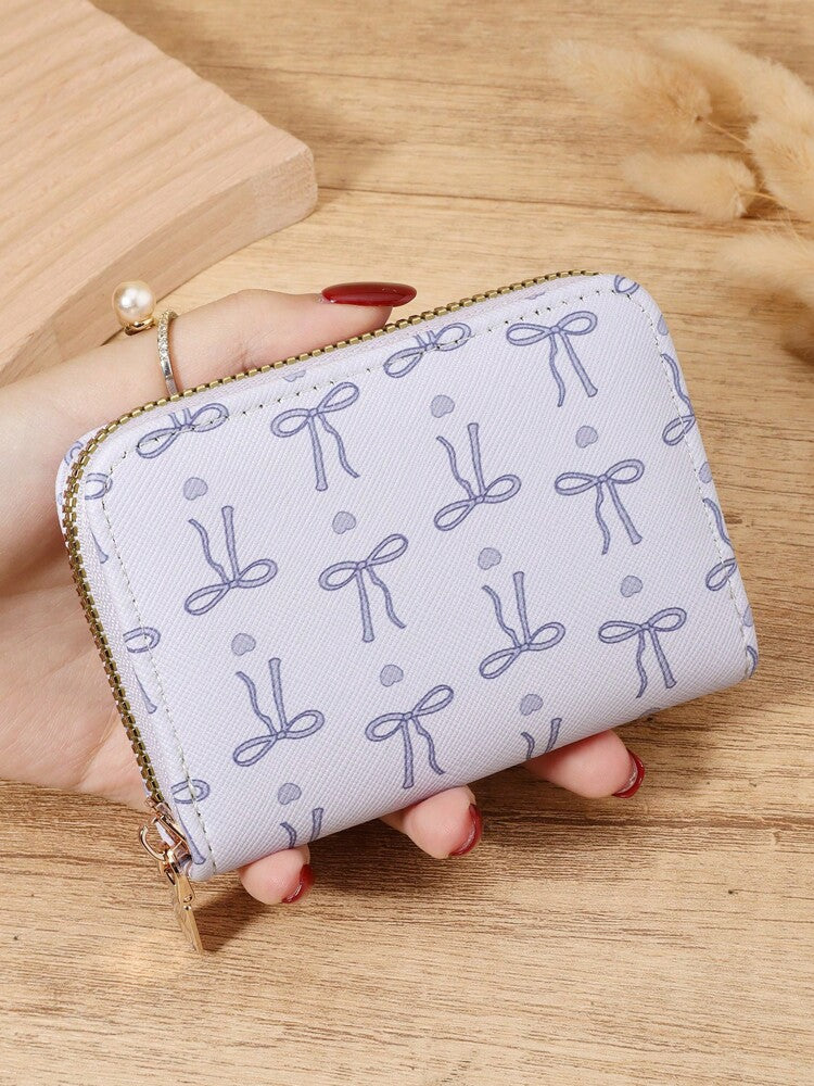 Versatile Love Pattern Coin Wallet and Multi-Card Organizer for Women and Girls, Ideal Birthday or Valentine Gift, Slim Lightweight Purse for School or Office