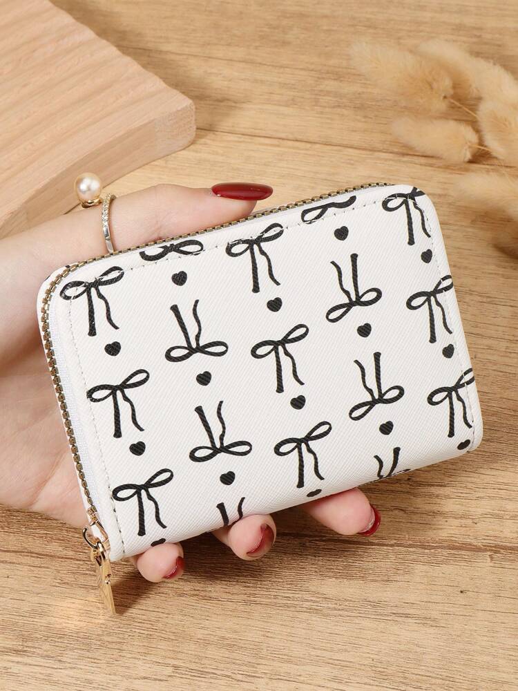 Versatile Love Pattern Coin Wallet and Multi-Card Organizer for Women and Girls, Ideal Birthday or Valentine Gift, Slim Lightweight Purse for School or Office