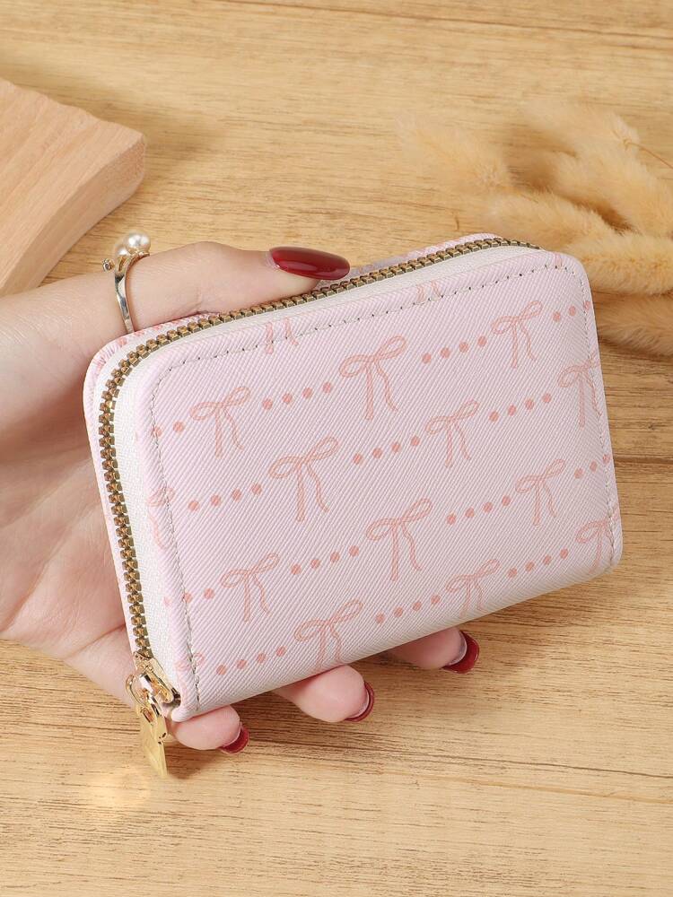 Versatile Love Pattern Coin Wallet and Multi-Card Organizer for Women and Girls, Ideal Birthday or Valentine Gift, Slim Lightweight Purse for School or Office