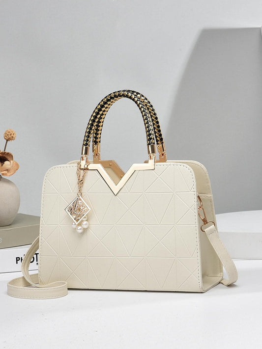 Elegant Large-Capacity Square Bag for Women, Versatile Handheld or Crossbody, Ideal Gift for Mothers, Office, Work or Business Use, Mommy Must-Have