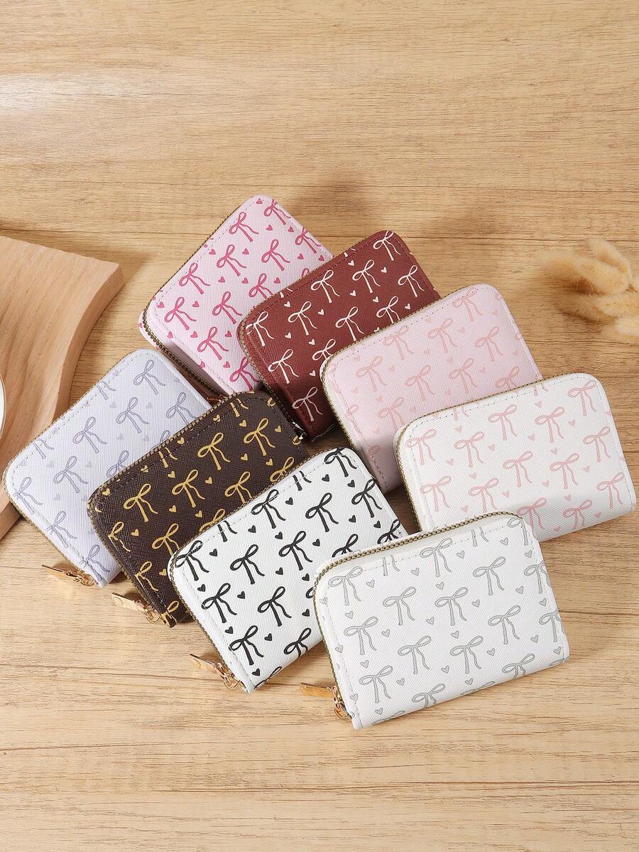 Versatile Love Pattern Coin Wallet and Multi-Card Organizer for Women and Girls, Ideal Birthday or Valentine Gift, Slim Lightweight Purse for School or Office