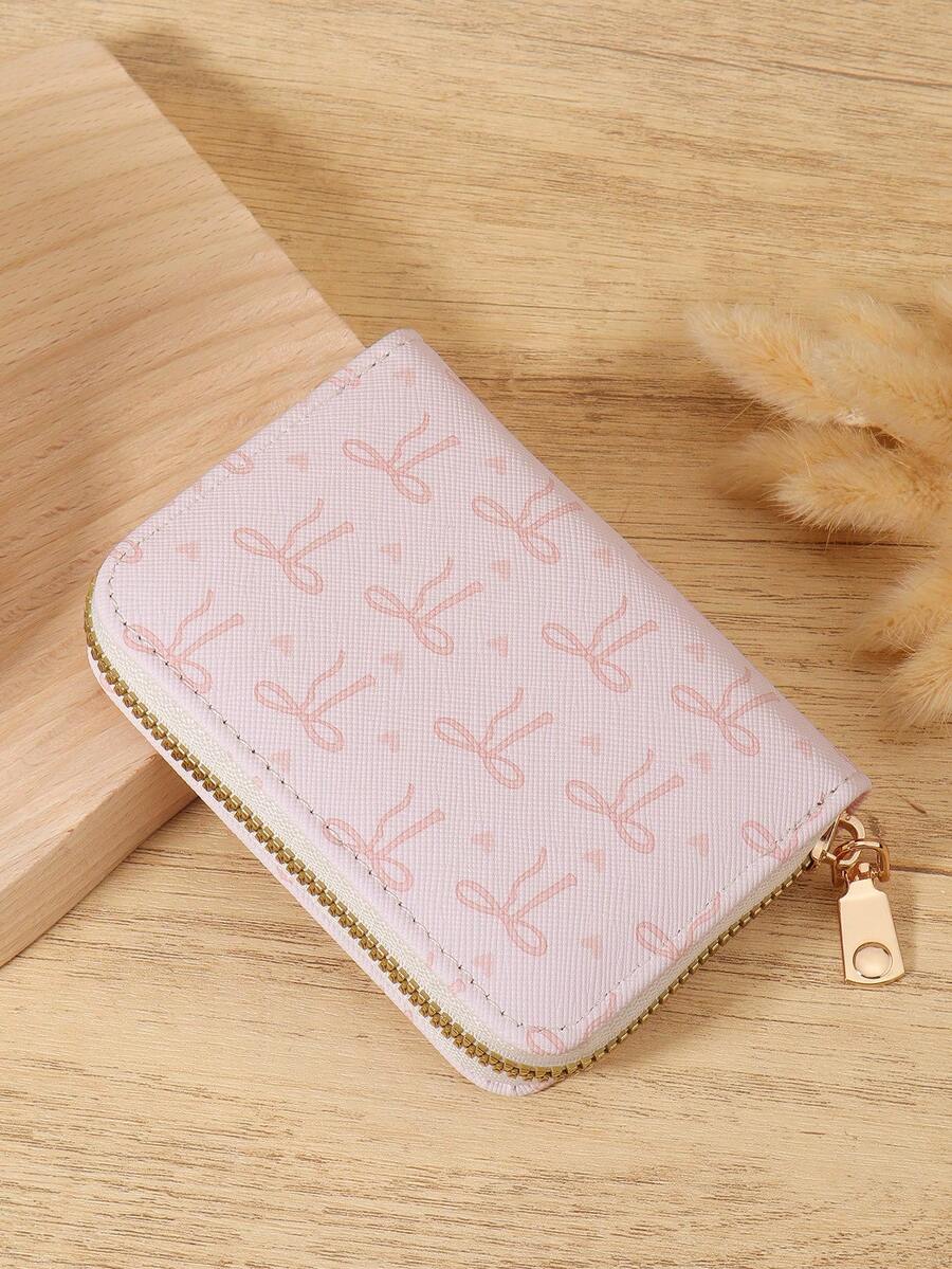 Versatile Love Pattern Coin Wallet and Multi-Card Organizer for Women and Girls, Ideal Birthday or Valentine Gift, Slim Lightweight Purse for School or Office