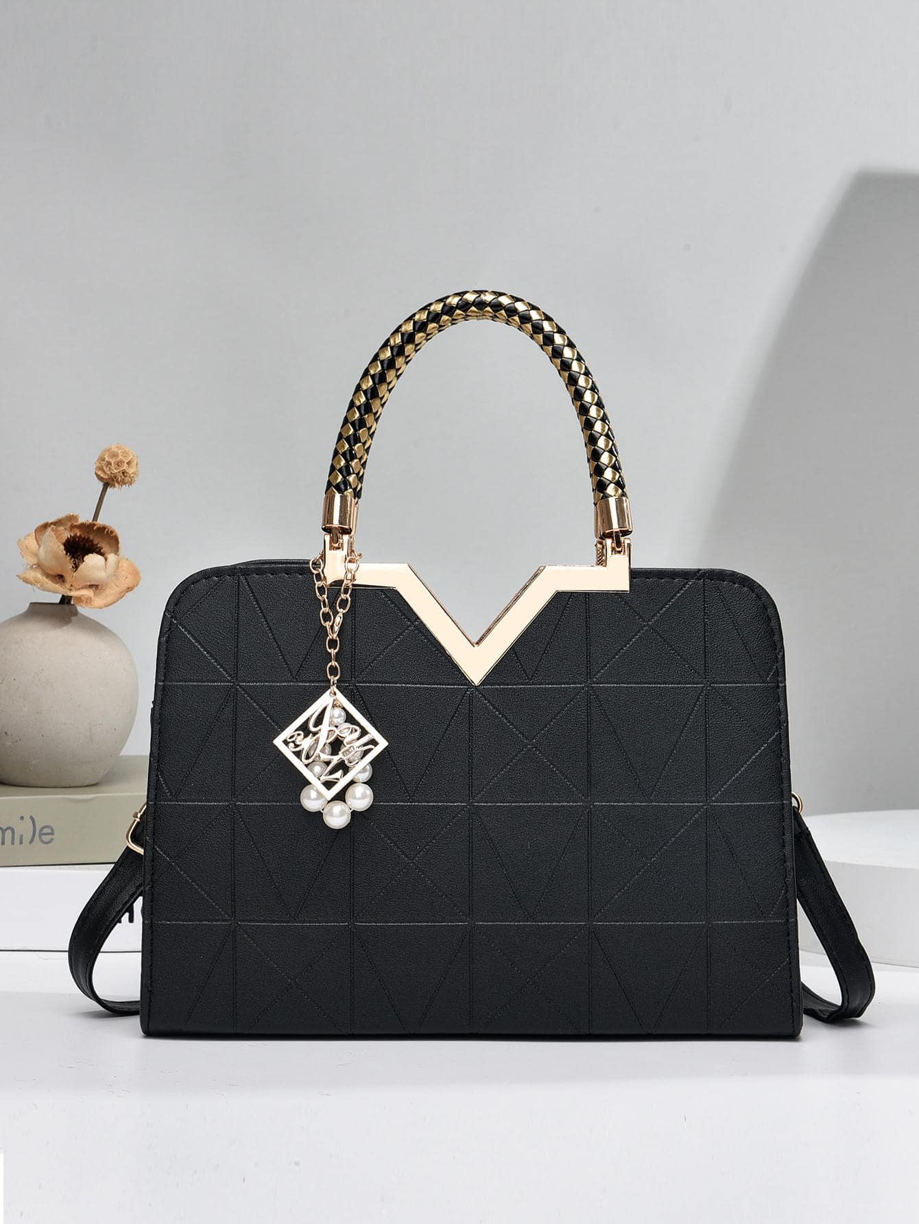 Elegant Large-Capacity Square Bag for Women, Versatile Handheld or Crossbody, Ideal Gift for Mothers, Office, Work or Business Use, Mommy Must-Have