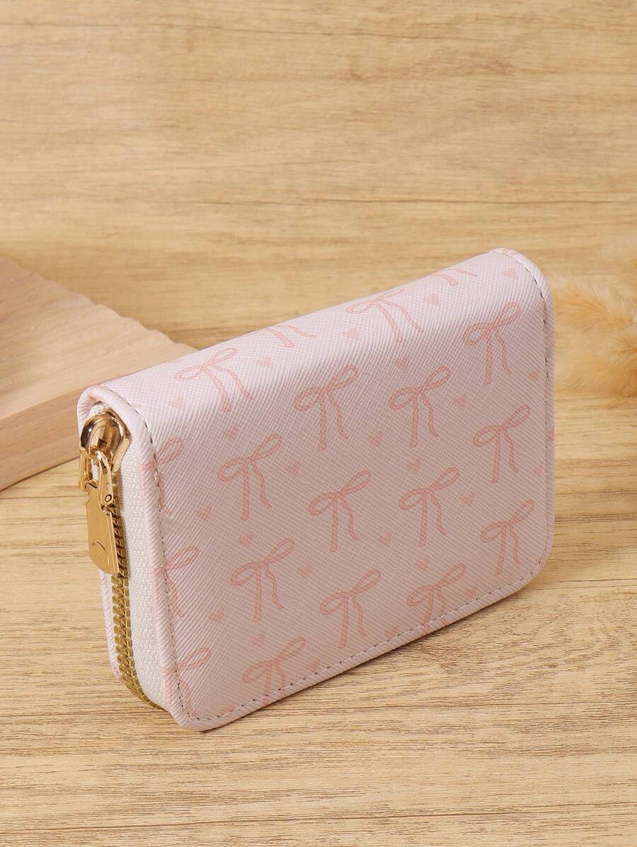 Versatile Love Pattern Coin Wallet and Multi-Card Organizer for Women and Girls, Ideal Birthday or Valentine Gift, Slim Lightweight Purse for School or Office