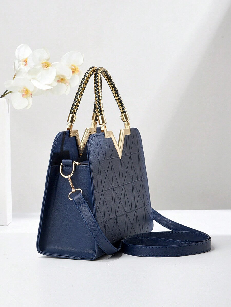 Elegant Large-Capacity Square Bag for Women, Versatile Handheld or Crossbody, Ideal Gift for Mothers, Office, Work or Business Use, Mommy Must-Have