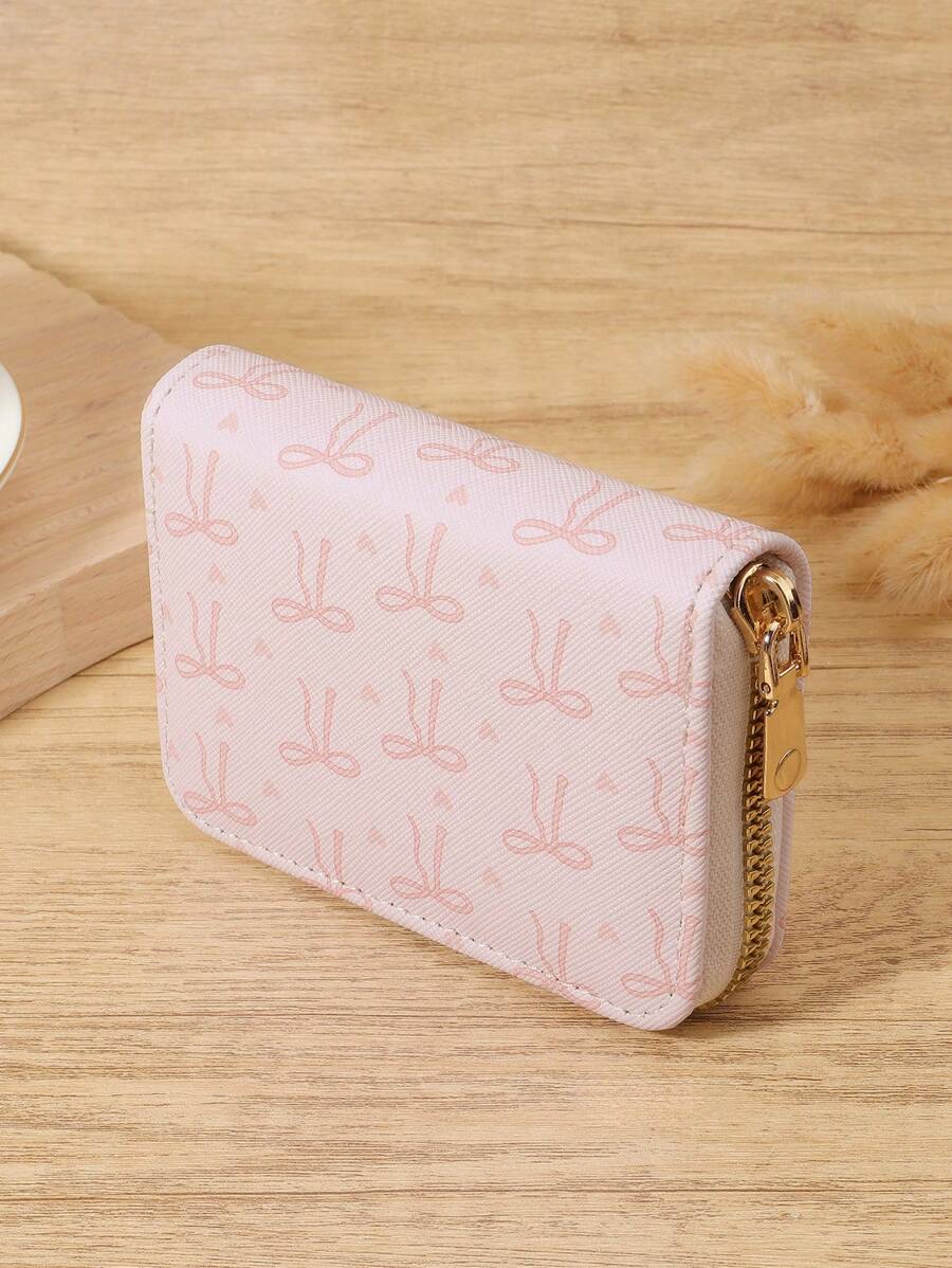 Versatile Love Pattern Coin Wallet and Multi-Card Organizer for Women and Girls, Ideal Birthday or Valentine Gift, Slim Lightweight Purse for School or Office