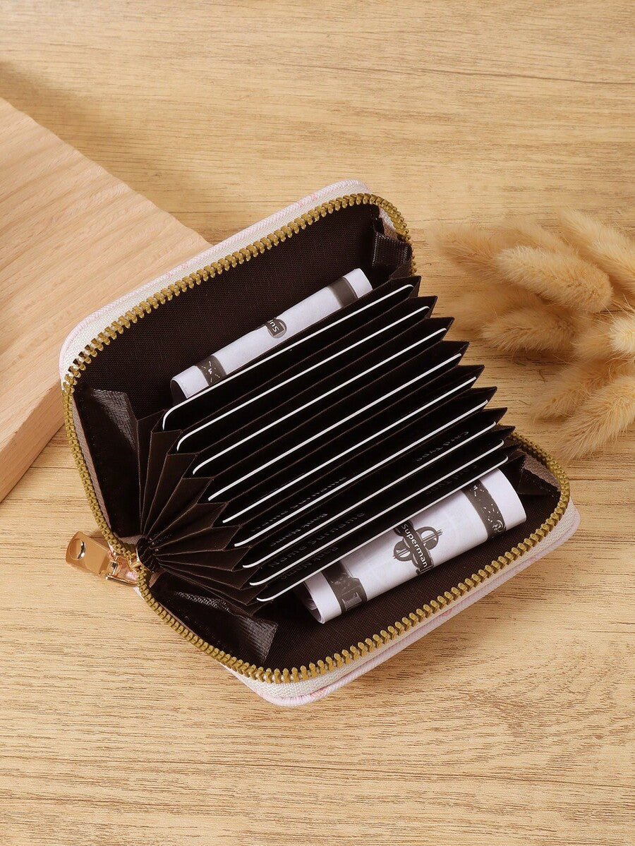 Versatile Love Pattern Coin Wallet and Multi-Card Organizer for Women and Girls, Ideal Birthday or Valentine Gift, Slim Lightweight Purse for School or Office