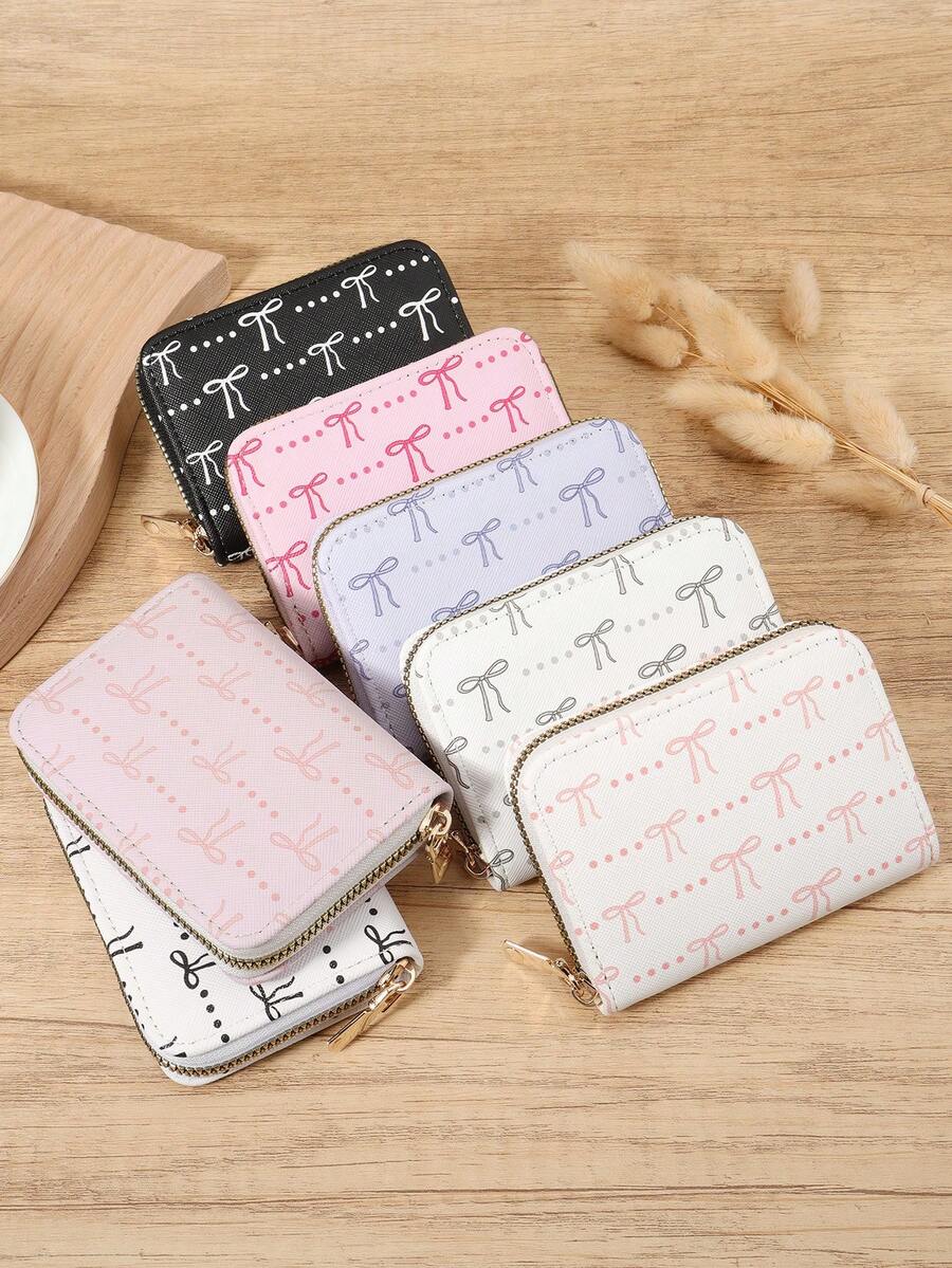 Versatile Love Pattern Coin Wallet and Multi-Card Organizer for Women and Girls, Ideal Birthday or Valentine Gift, Slim Lightweight Purse for School or Office