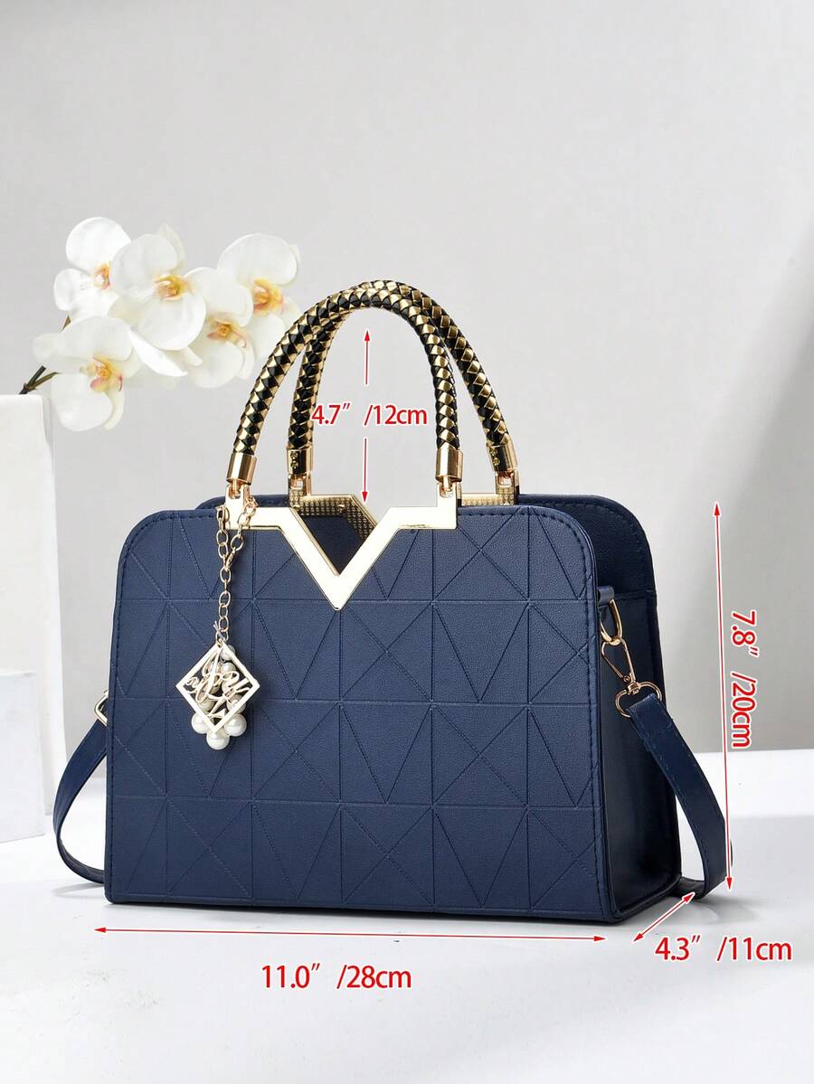 Elegant Large-Capacity Square Bag for Women, Versatile Handheld or Crossbody, Ideal Gift for Mothers, Office, Work or Business Use, Mommy Must-Have