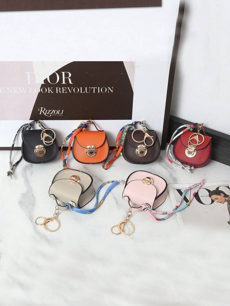 Saddle-Shaped Mini Multi-Function Pouch for Women, Small Elegant Bag for Earphones and Keys, High-Quality Gift for Daily Use or Special Occasions