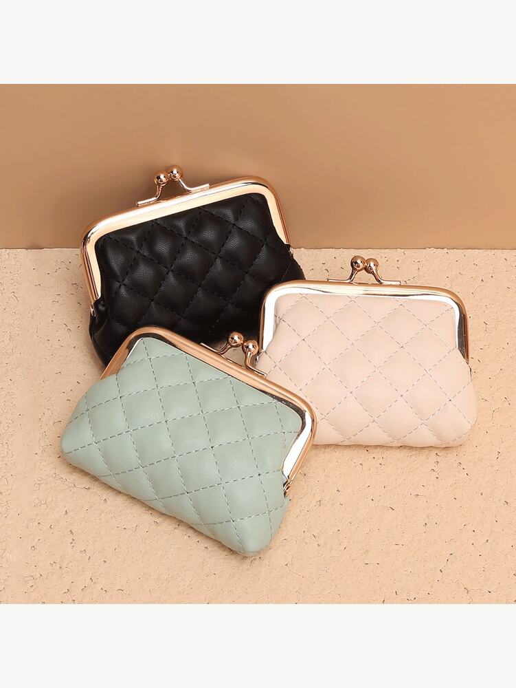 Compact PU Leather Coin Purse for Women, Small Key and Card Holder Clip Bag, Lightweight Mini Wallet, Ideal for Daily Use, Travel or Gifts