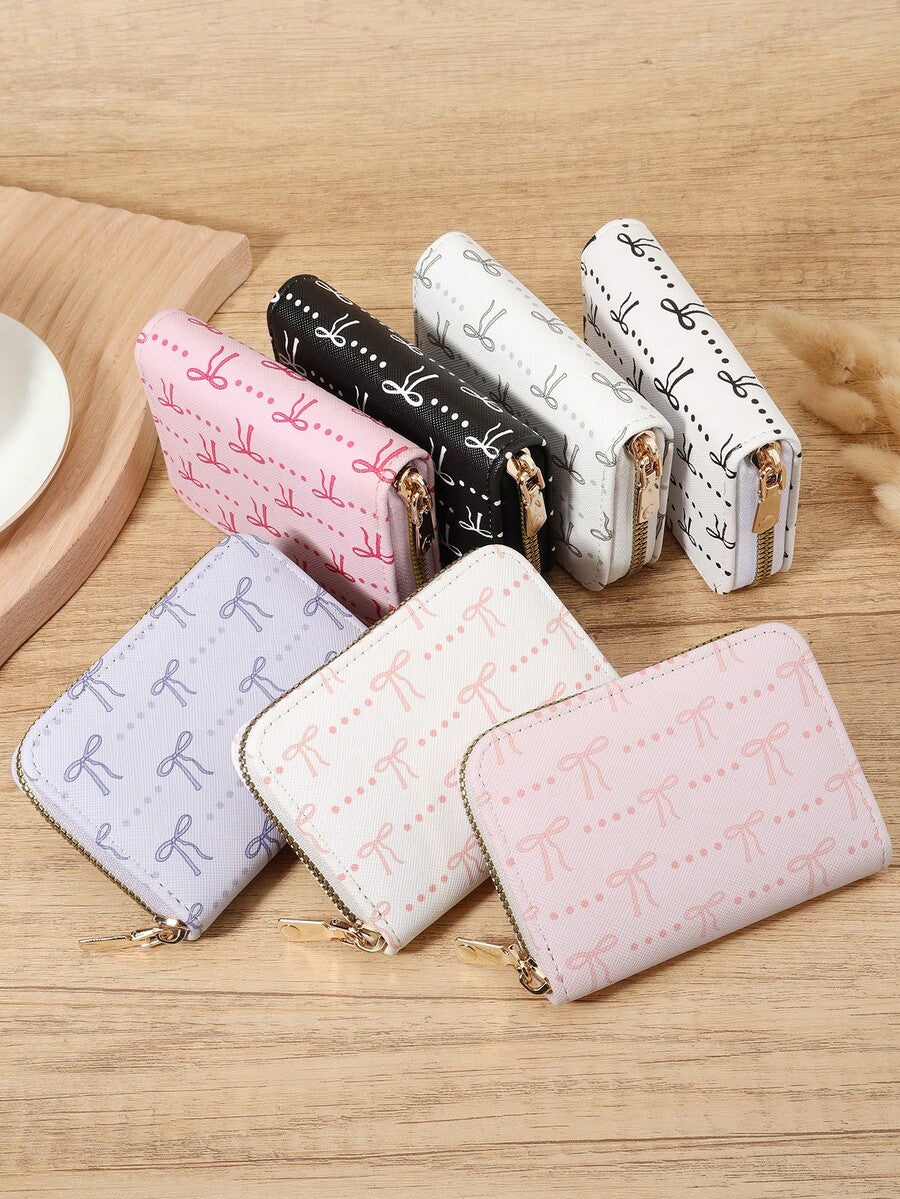 Versatile Love Pattern Coin Wallet and Multi-Card Organizer for Women and Girls, Ideal Birthday or Valentine Gift, Slim Lightweight Purse for School or Office