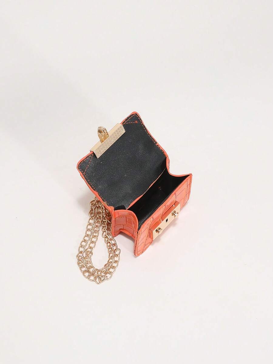 Stylish Mini Square Crossbody Bag with Bow Hardware, Flap Closure and Chain Strap, Perfect for Fall/Winter, Lightweight Bag for Girls and Ladies