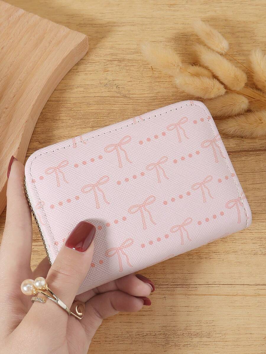 Versatile Love Pattern Coin Wallet and Multi-Card Organizer for Women and Girls, Ideal Birthday or Valentine Gift, Slim Lightweight Purse for School or Office