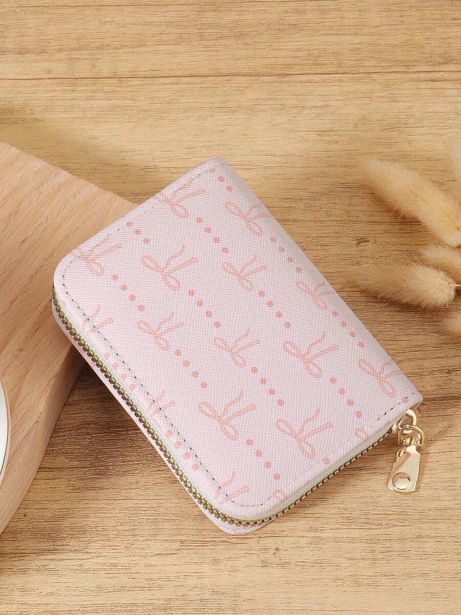 Versatile Love Pattern Coin Wallet and Multi-Card Organizer for Women and Girls, Ideal Birthday or Valentine Gift, Slim Lightweight Purse for School or Office