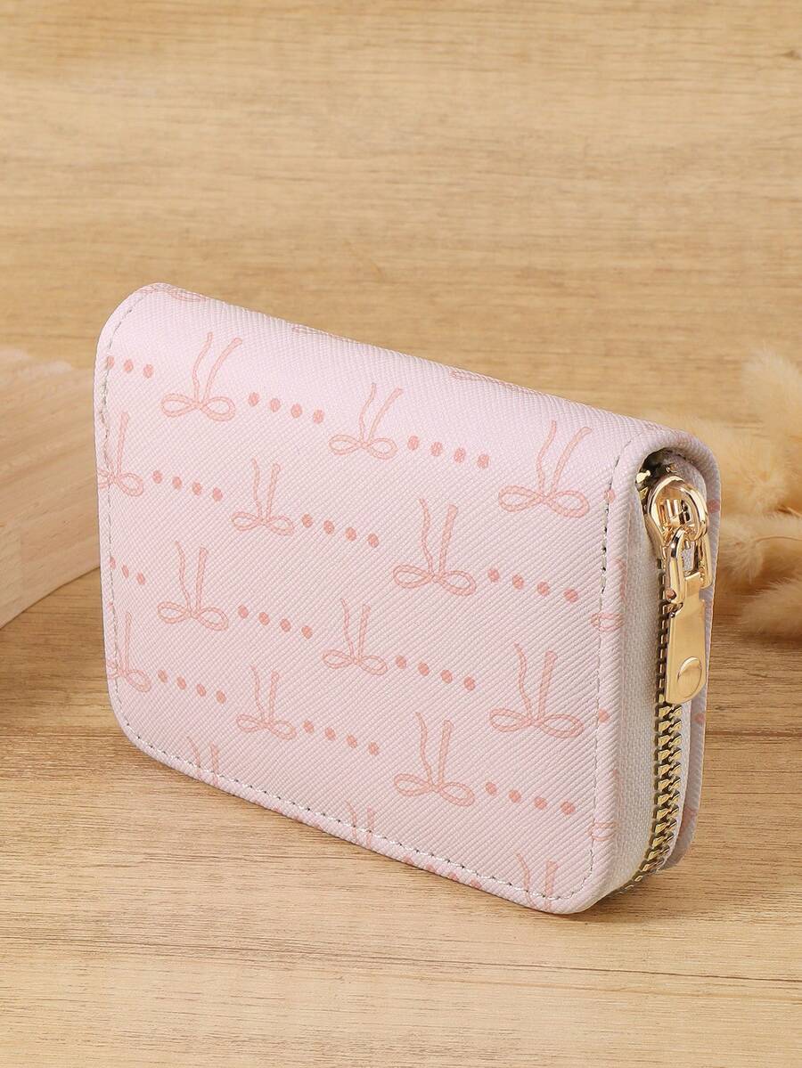 Versatile Love Pattern Coin Wallet and Multi-Card Organizer for Women and Girls, Ideal Birthday or Valentine Gift, Slim Lightweight Purse for School or Office