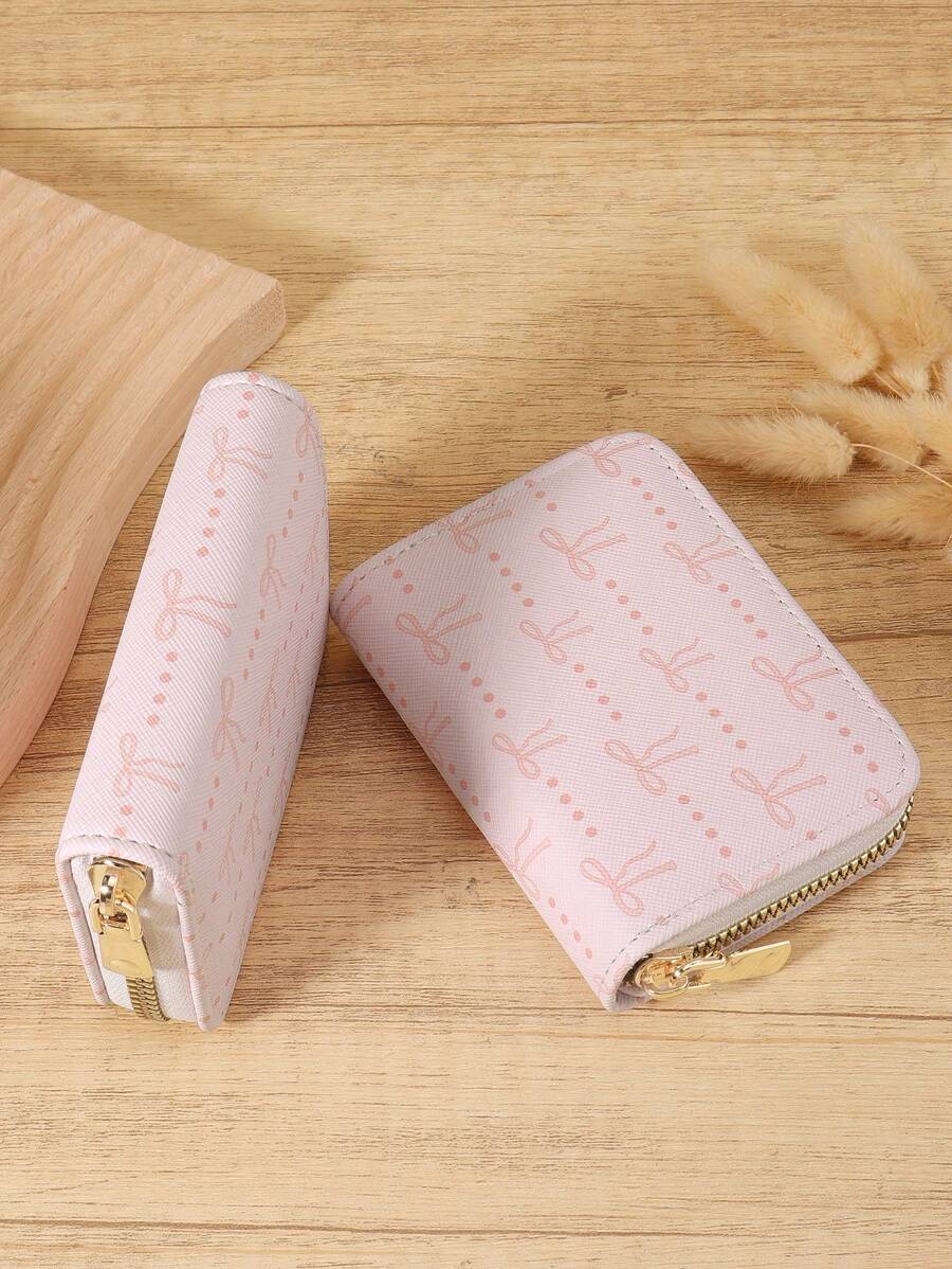 Versatile Love Pattern Coin Wallet and Multi-Card Organizer for Women and Girls, Ideal Birthday or Valentine Gift, Slim Lightweight Purse for School or Office