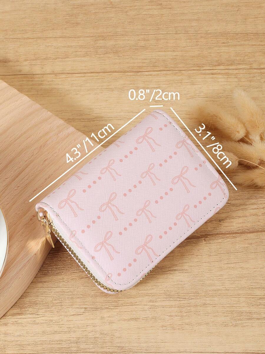 Versatile Love Pattern Coin Wallet and Multi-Card Organizer for Women and Girls, Ideal Birthday or Valentine Gift, Slim Lightweight Purse for School or Office