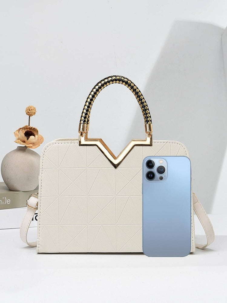 Elegant Large-Capacity Square Bag for Women, Versatile Handheld or Crossbody, Ideal Gift for Mothers, Office, Work or Business Use, Mommy Must-Have