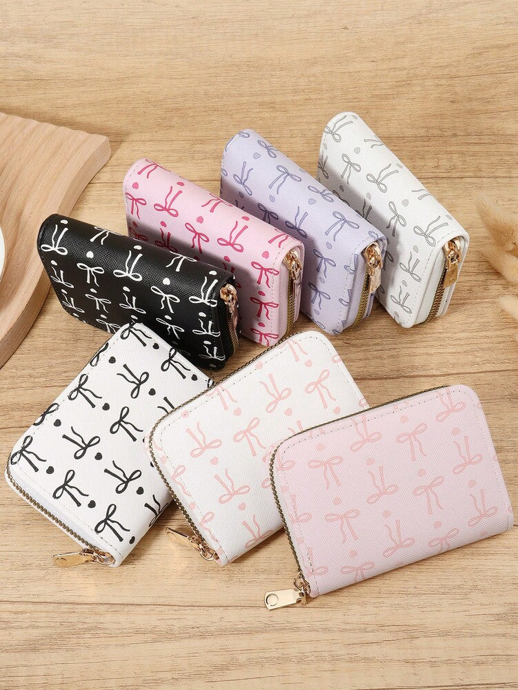 Versatile Love Pattern Coin Wallet and Multi-Card Organizer for Women and Girls, Ideal Birthday or Valentine Gift, Slim Lightweight Purse for School or Office