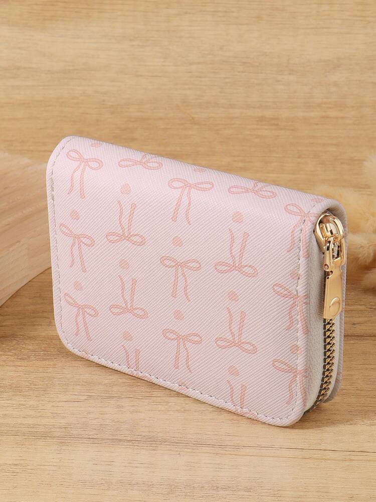 Versatile Love Pattern Coin Wallet and Multi-Card Organizer for Women and Girls, Ideal Birthday or Valentine Gift, Slim Lightweight Purse for School or Office