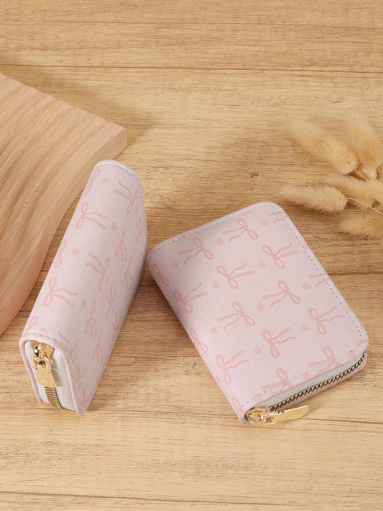 Versatile Love Pattern Coin Wallet and Multi-Card Organizer for Women and Girls, Ideal Birthday or Valentine Gift, Slim Lightweight Purse for School or Office